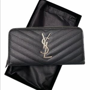 Yves Saint Laurent full zip wallet
